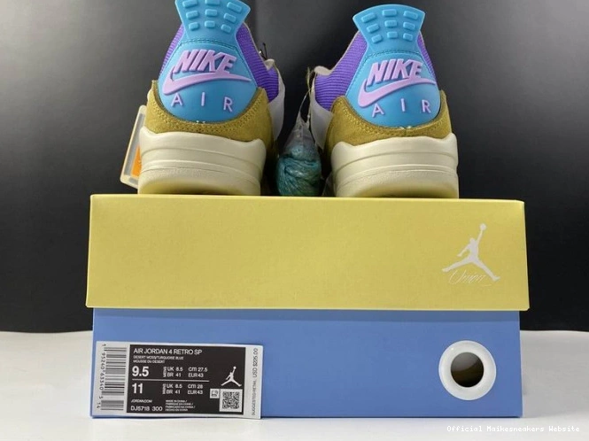 Official Maikesneakers x SP Union DJ5718-300 Air Jordan Moss 4 Desert 0803